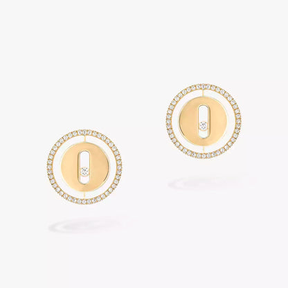 [Angela Jewelry]Lucky Move Diamond Earrings
