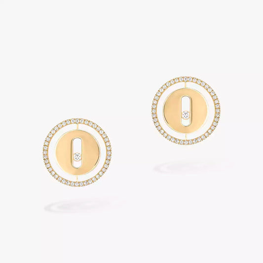 [Angela Jewelry]Lucky Move Diamond Earrings