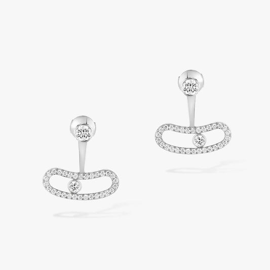 [Angela Jewelry]MOVE UNO SILVER DIAMOND EARRINGS