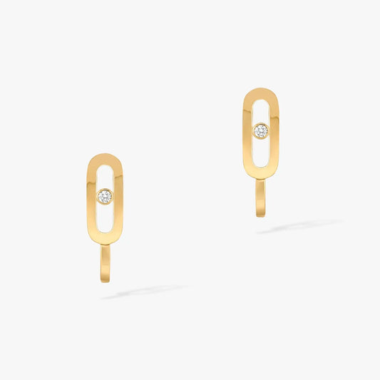 [Angela Jewelry]CREOLES MOVE UNO MINI 1 DIAMOND EARRINGS