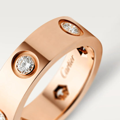 [Angela Jewelry]LOVE 5.5MM 6 DIAMOND RING