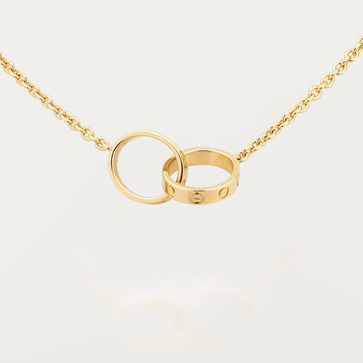 [Angela Jewelry]LOVE DOUBLE RING NECKLACE