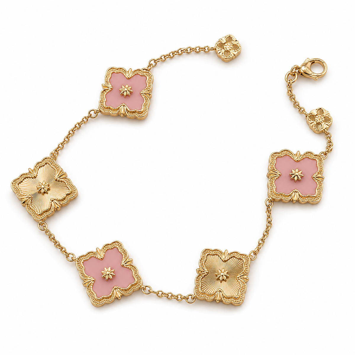 [Angela Jewelry]OPERA 5 MOTIFS TULLE ENAMEL BRACELET