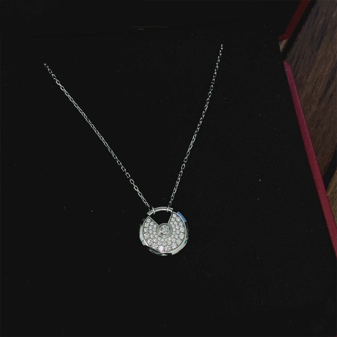 [アンジェラジュエリー]アミュレット シルバー フルダイヤモンドネックレス