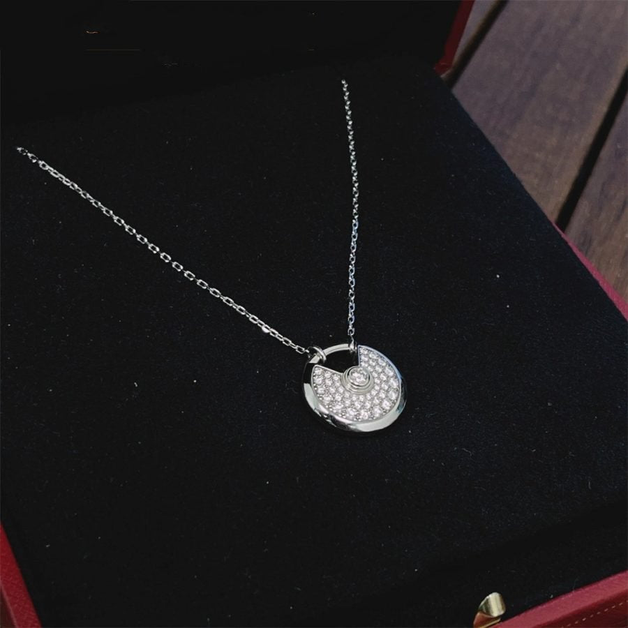 [アンジェラジュエリー]アミュレット シルバー フルダイヤモンドネックレス