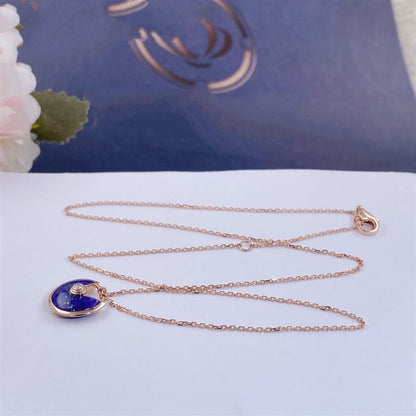 [アンジェラジュエリー]アミュレット ローズゴールド アゲートネックレス