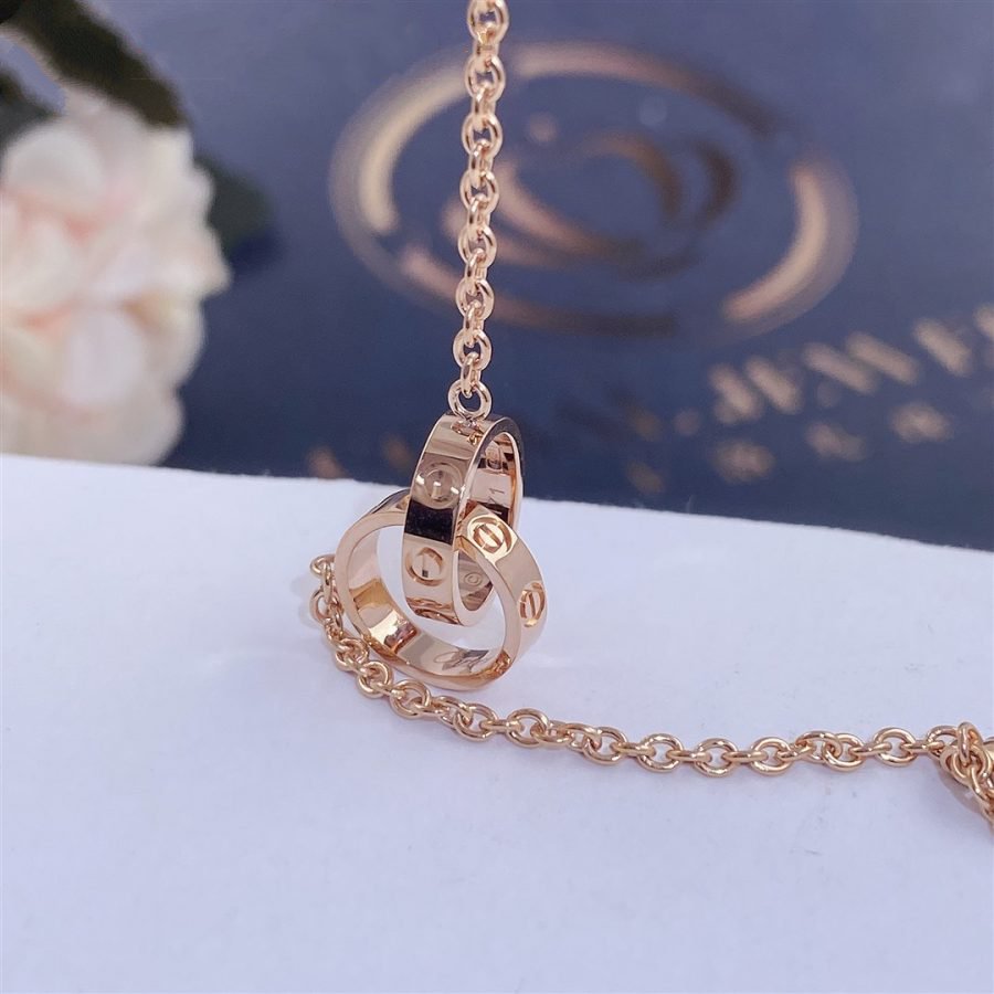 [アンジェラジュエリー]ラブブレスレット ダブルリング