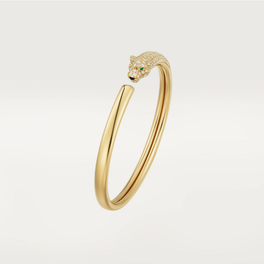 [Angela Jewellery]PANTHERE GOLD DIAMOND OPEN BRACELET