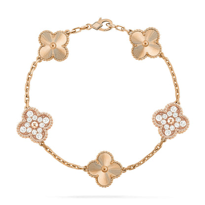 [Angela Jewelry] CLOVER 5 MOTIF LASER BRACELET COLLECTION