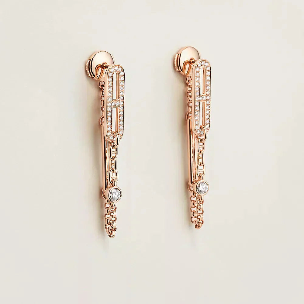 [Angela Jewellery]CHAINE CHAOS DIAMOND DROP EARRINGS