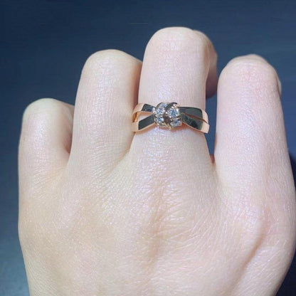 [Angela Jewellery]LIENS RING PINK GOLD DIAMOND