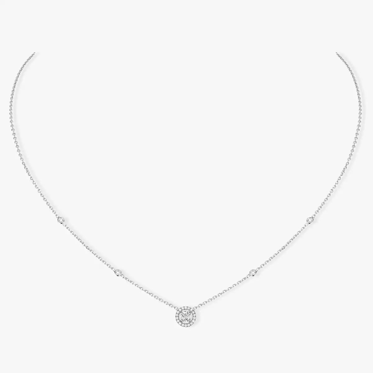 [Angela Jewelry]Diamond Necklace 0,20ct Brilliant Shape Joy