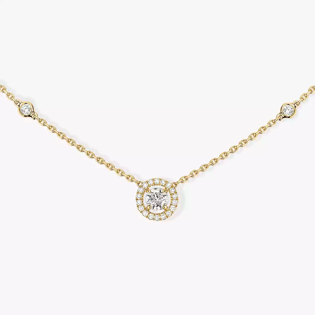 [Angela Jewelry]Diamond Necklace 0,20ct Brilliant Shape Joy