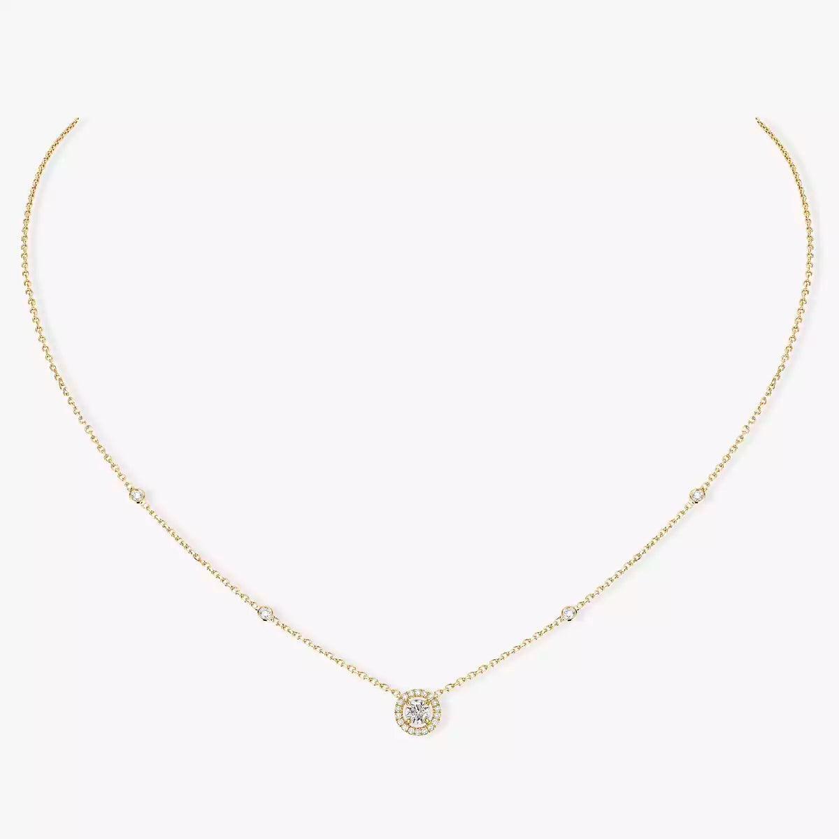 [Angela Jewelry]Diamond Necklace 0,20ct Brilliant Shape Joy