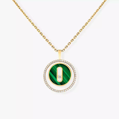 [Angela Jewelry]Lucky Move Diamond Necklace in Rose Gold and White Mother-of-Pearl
