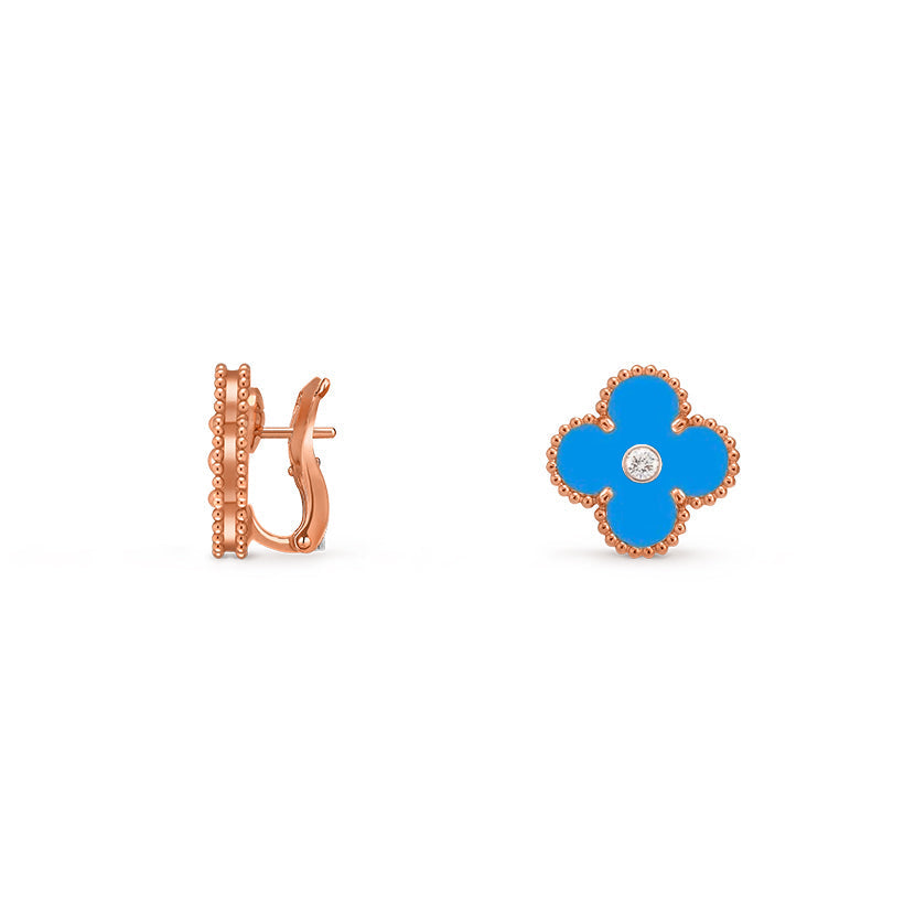 [Angela Jewelry]CLOVER 15MM MOP DIAMOND EARRINGS COLLECTION