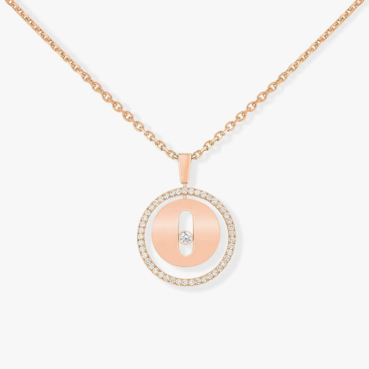[Angela Jewelry]LUCKY MOVE PM NECKLACE PINK GOLD DIAMOND