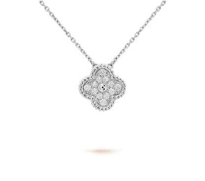 [Angela Jewelry]CLOVER 15MM NECKLACE SILVER COLLECTION