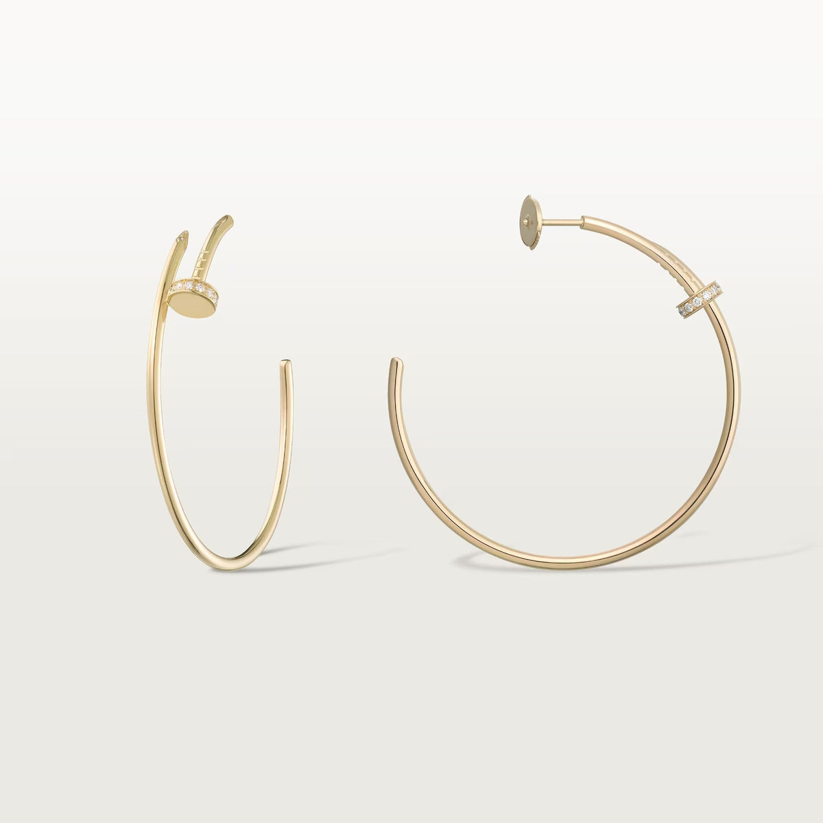 [Angela Jewelry]JUSTE HALF DIAMOND LARGE EARRINGS