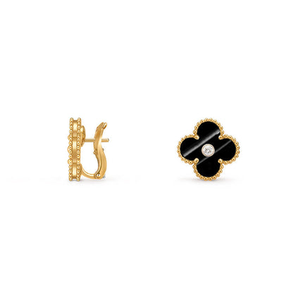 [Angela Jewelry]CLOVER 15MM MOP DIAMOND EARRINGS COLLECTION