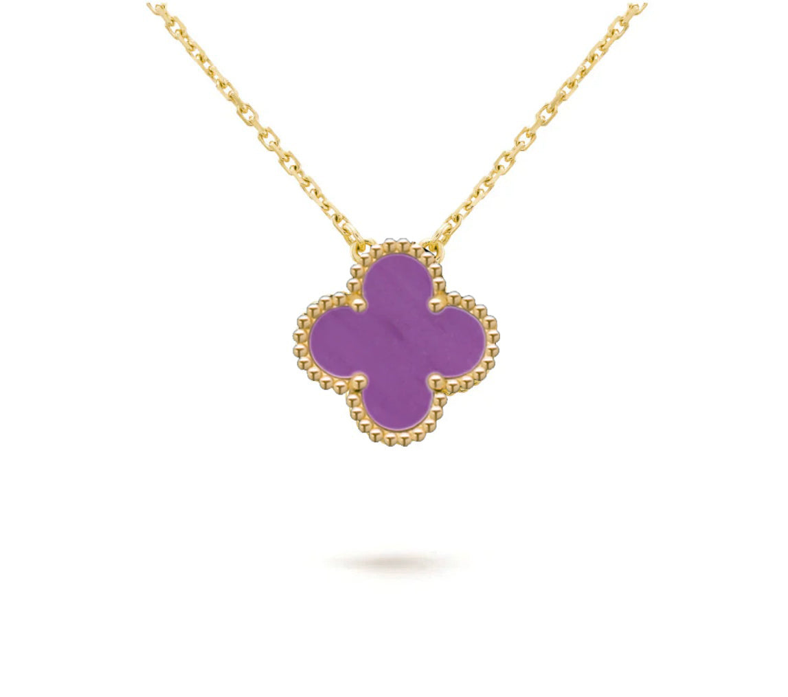 [Angela Jewelry]CLOVER 15MM SINGLE FLOWER NECKLACE COLLECTION