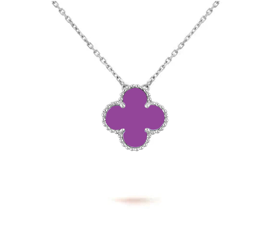 [Angela Jewelry]CLOVER 15MM NECKLACE SILVER COLLECTION