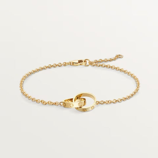 [Angela Jewelry]LOVE BRACELET DOUBLE RING