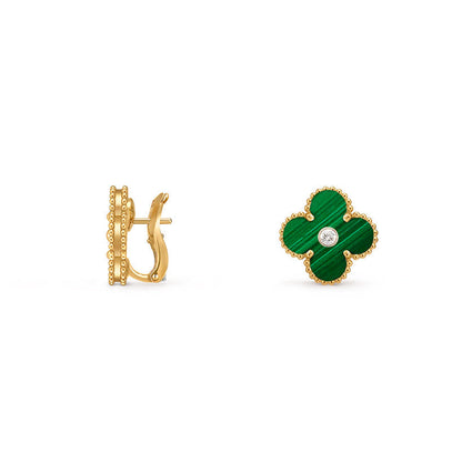 [Angela Jewelry]CLOVER 15MM MOP DIAMOND EARRINGS COLLECTION