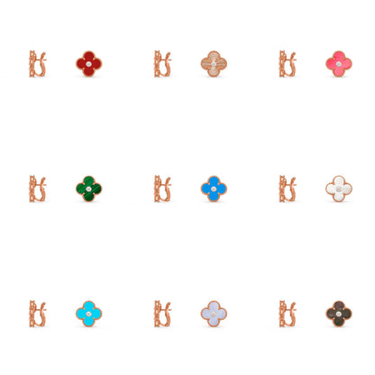 [Angela Jewelry]CLOVER 15MM MOP DIAMOND EARRINGS COLLECTION
