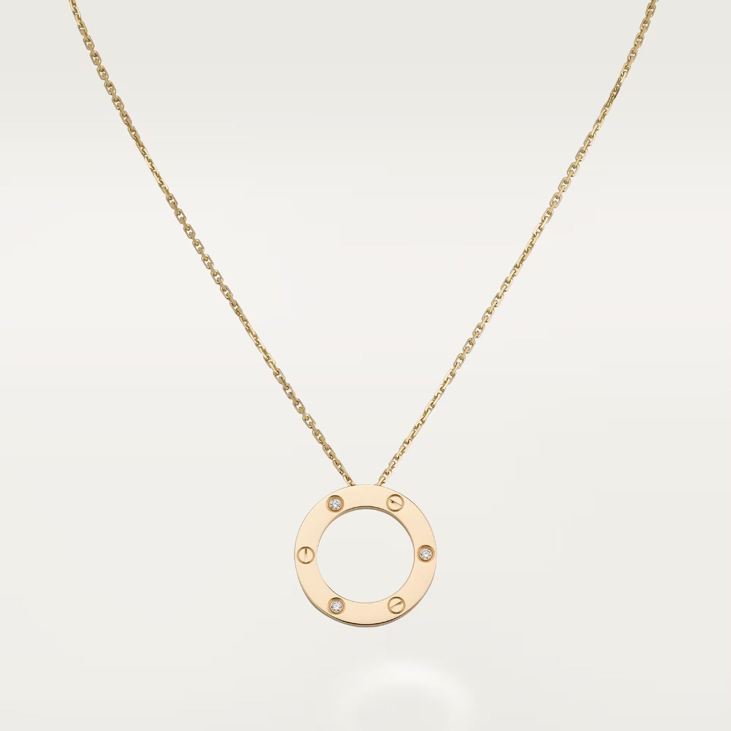 [Angela Jewelry]LOVE NECKLACE 16MM 3 DIAMONDS