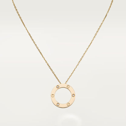 [Angela Jewelry]LOVE NECKLACE 16MM 3 DIAMONDS