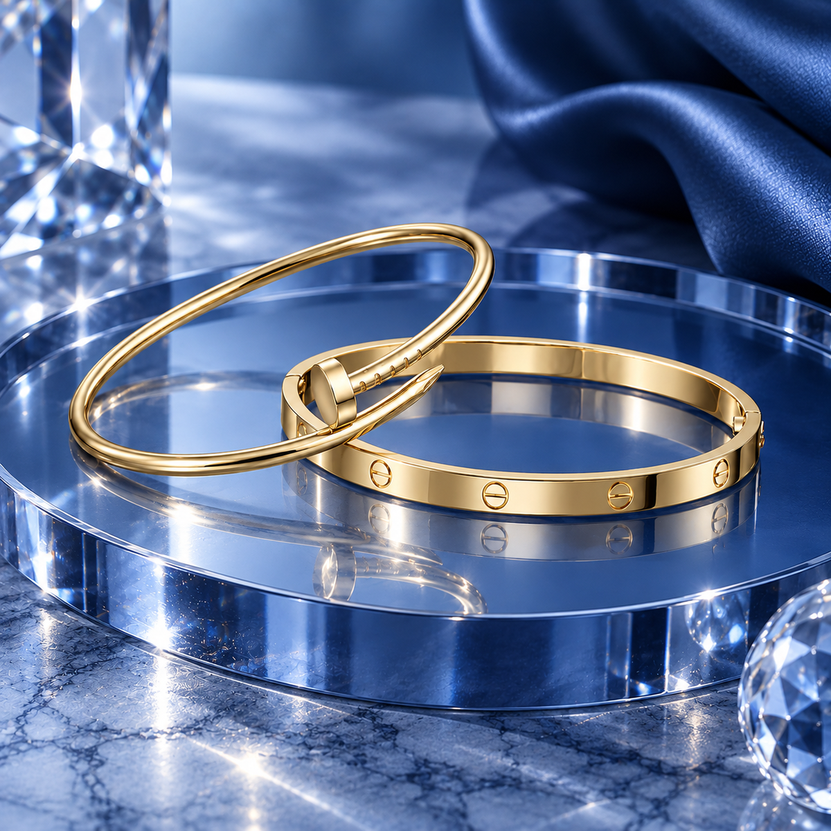[Angela Jewelry] LOVE & JUSTE Classic Bracelet Stack Set