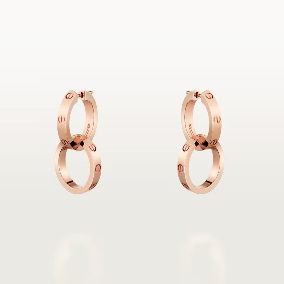 [Angela Jewelry]LOVE 3.3MM DANGLE EARRINGS