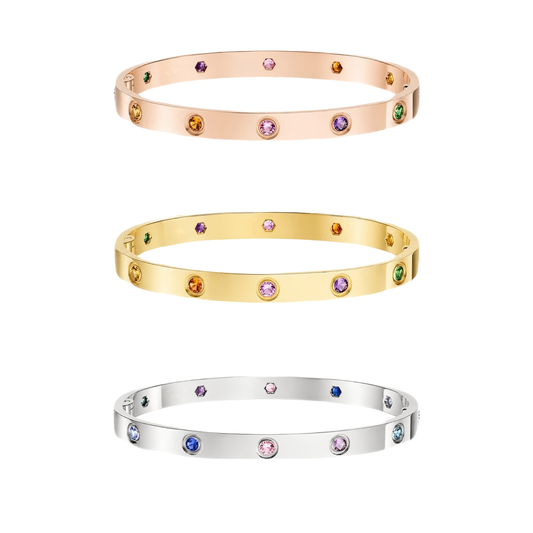 [Angela Jewelry]2026 RAINBOW LOVE BRACELET 6.1MM  10 DIAMONDS