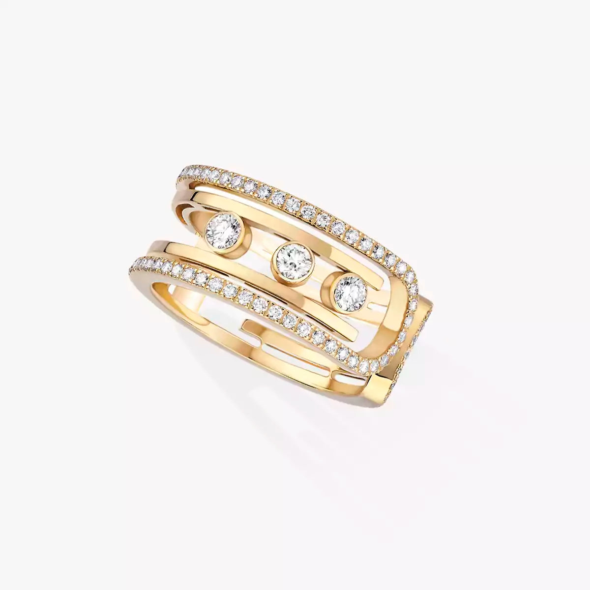 [Angela Jewelry]Move 10th Diamond Ring in Gold