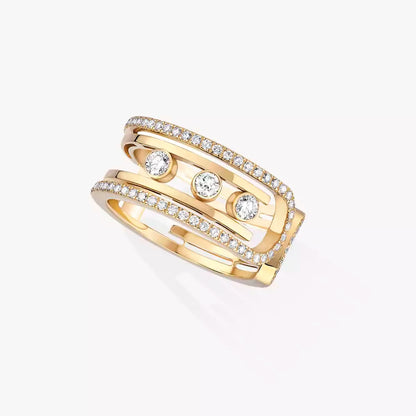 [Angela Jewelry]Move 10th Diamond Ring in Gold