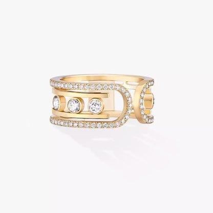 [Angela Jewelry]Move 10th Diamond Ring in Gold