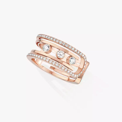 [Angela Jewelry]Move 10th Diamond Ring in Gold