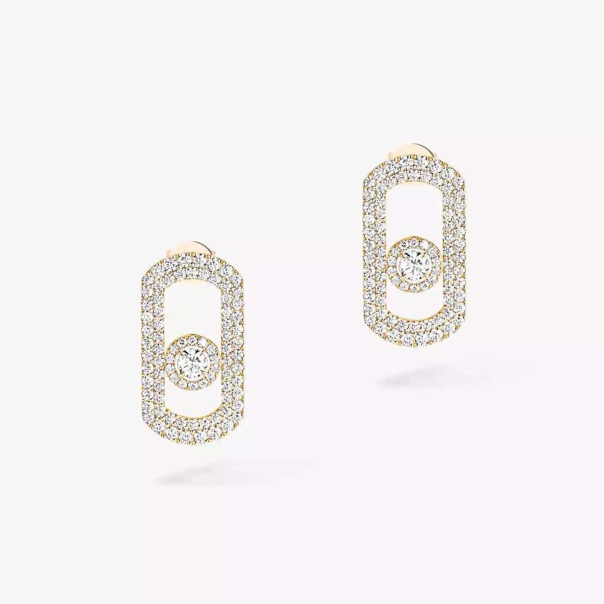 [Angela Jewelry]So Move Pave_-Set Diamond Earrings in Silver