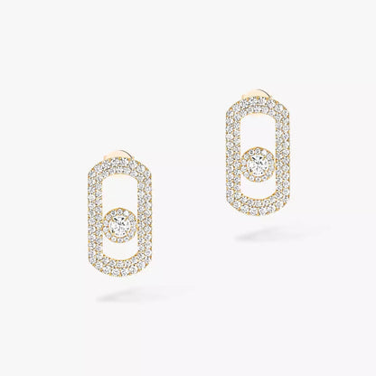 [Angela Jewelry]So Move Pave_-Set Diamond Earrings in Silver