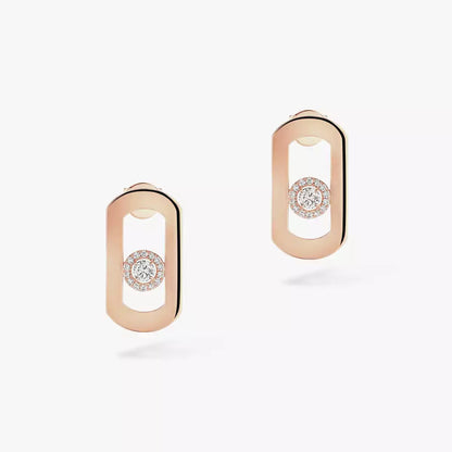 [Angela Jewelry]So Move Diamond Earrings in Yellow Gold
