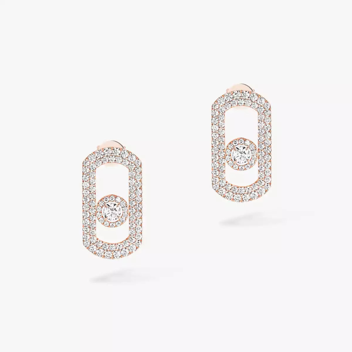 [Angela Jewelry]So Move Pave_-Set Diamond Earrings in Silver
