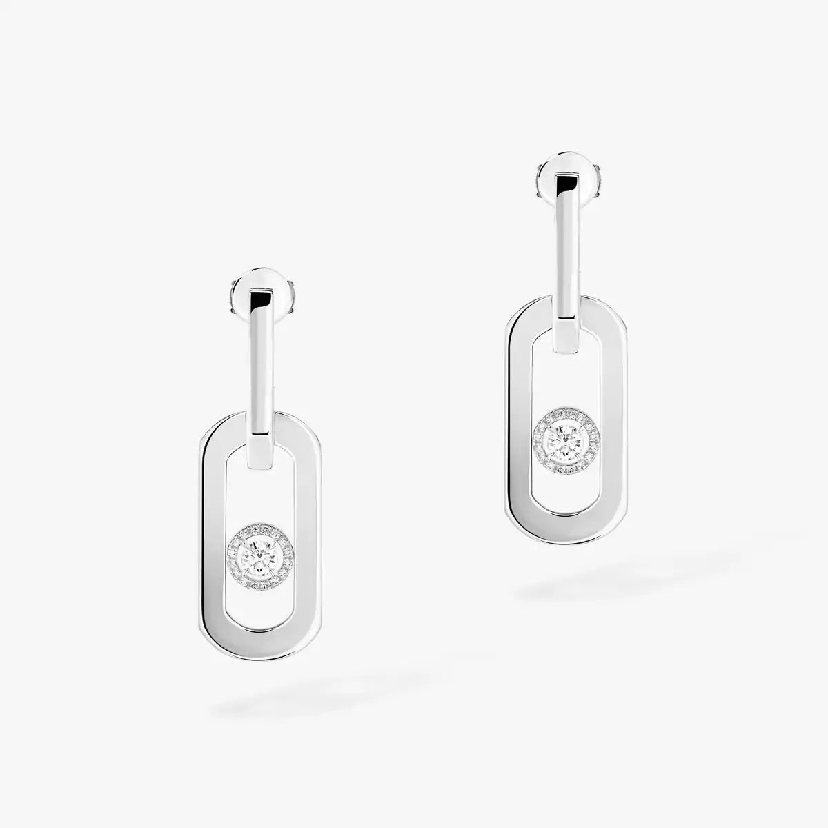 [Angela Jewelry] So Move XL Diamond Hoop Earring