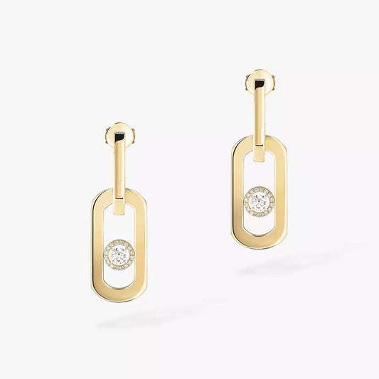 [Angela Jewelry] So Move XL Diamond Hoop Earring