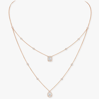 [Angela Jewelry]MY TWIN 2 ROW DIAMOND NECKLACE