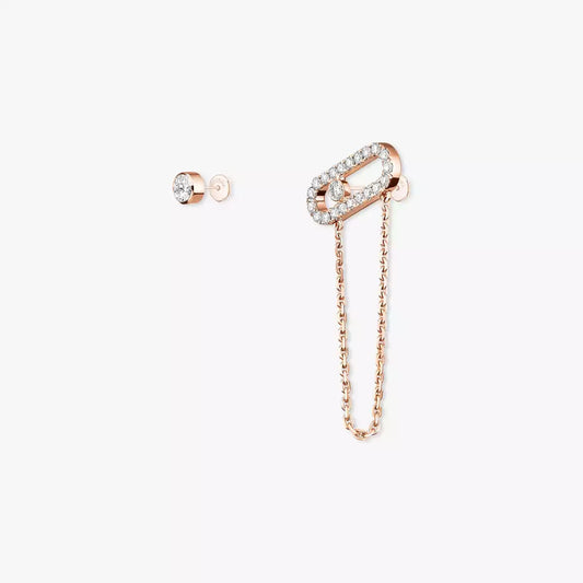 [Angela Jewelry]Move Uno Diamond Earrings