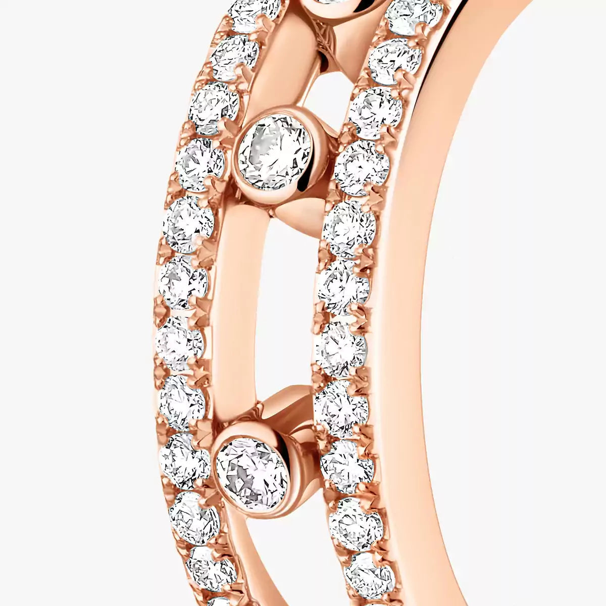 [Angela Jewelry]Diamond Pave_ Hoop Earrings Move