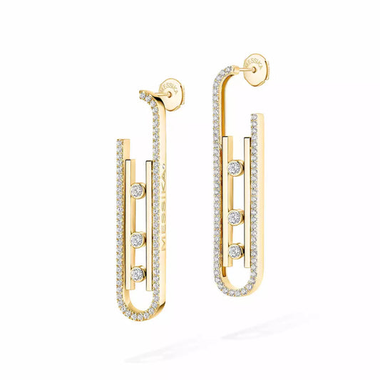 [Angela Jewelry]Diamond Pendant Earrings Move 10Th