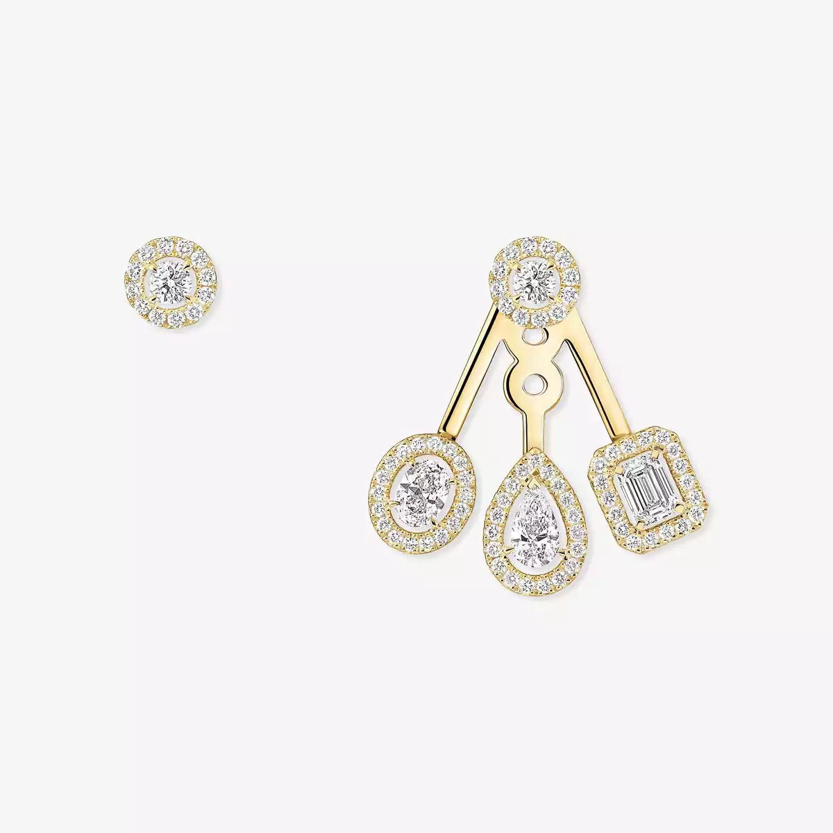 [Angela Jewelry] My Twin Trio  Diamond Earrings