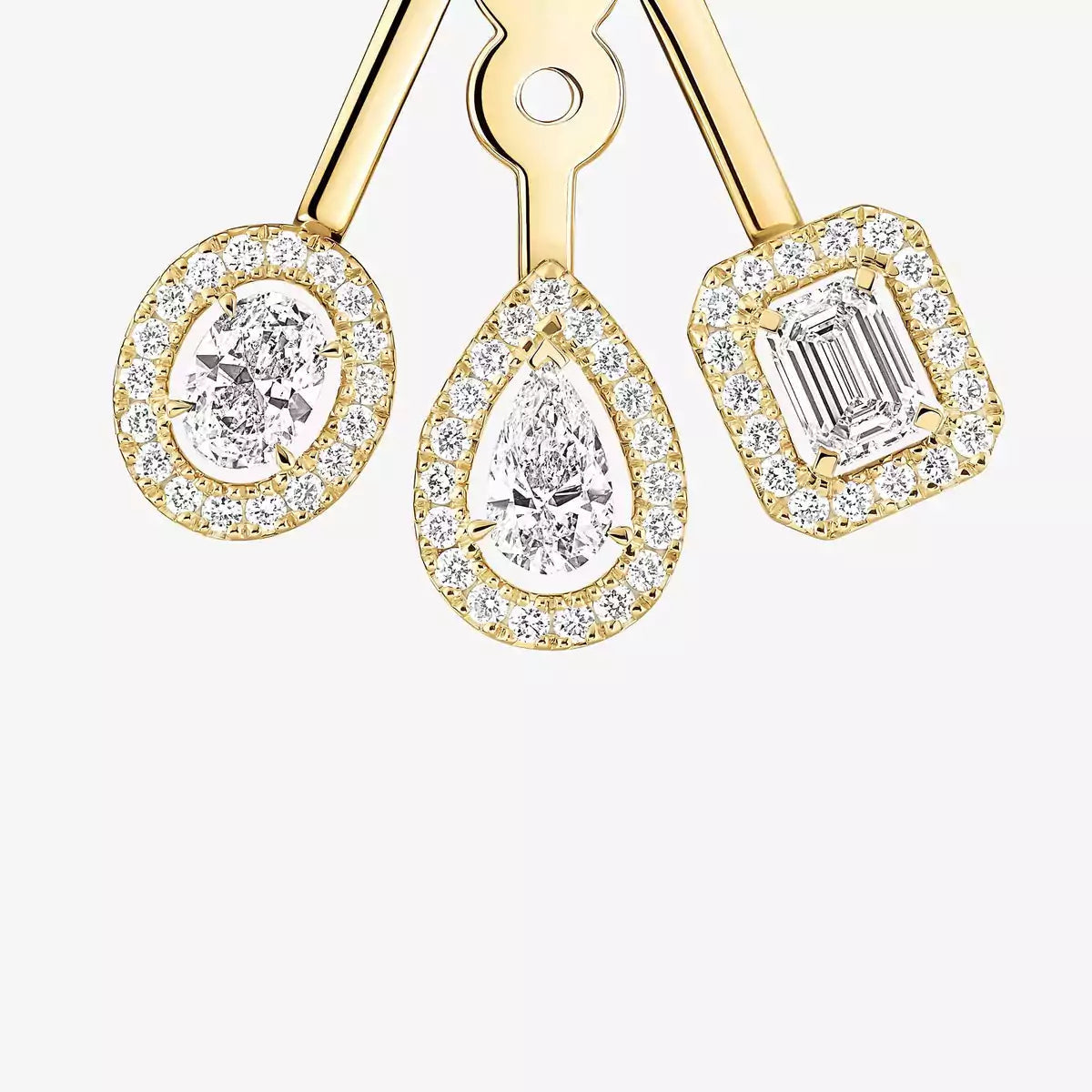 [Angela Jewelry] My Twin Trio  Diamond Earrings